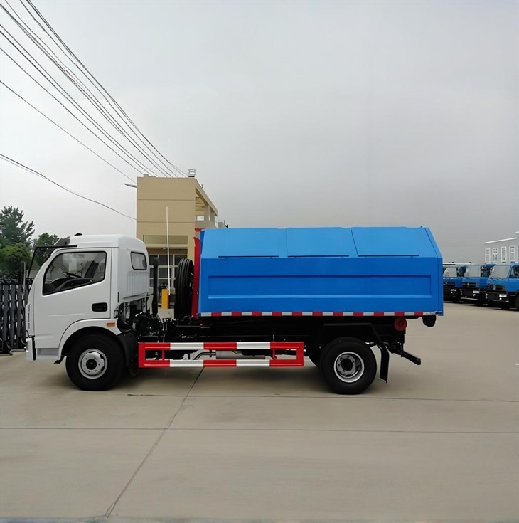 Dongfeng 4*2 8ton 6cbm Detachable Container Type Garbage Truck Hook Arm Lift Garbage Truck