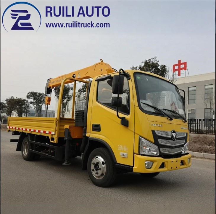 Factory Directly Sell 8 Ton Foton Telescopic Truck Mounted With Crane For Sale high quality